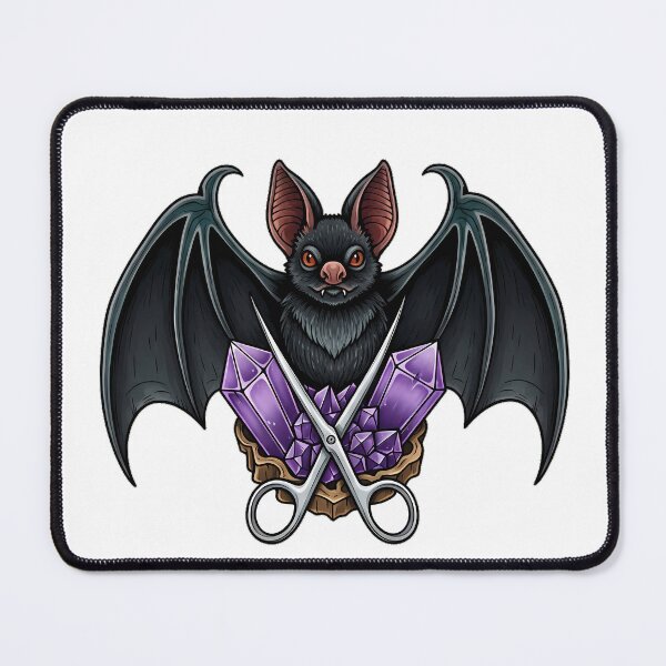 Item preview, Amethyst Crystal Bat Silver Medical Scissors and Violet Gift designed and sold by IllumeInk.