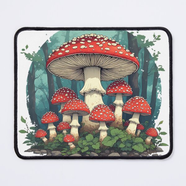 Aperçu de l'œuvre Forêt d'Amanita Muscaria – Art champêtre vintage aux champignons créée et vendue par creativepers.