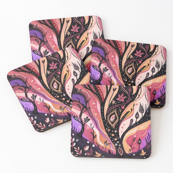 Item preview, Whimsical Magical Forest Glowing Night Illustration designed and sold by LuminousFoundry.