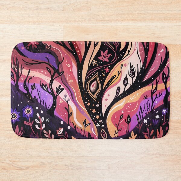 Item preview, Whimsical Magical Forest Glowing Night Illustration designed and sold by LuminousFoundry.