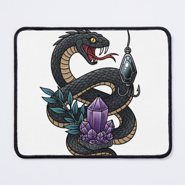 Item preview, Amethyst Crystal Serpent Obsidian Fishing Lure Gift designed and sold by IllumeInk.