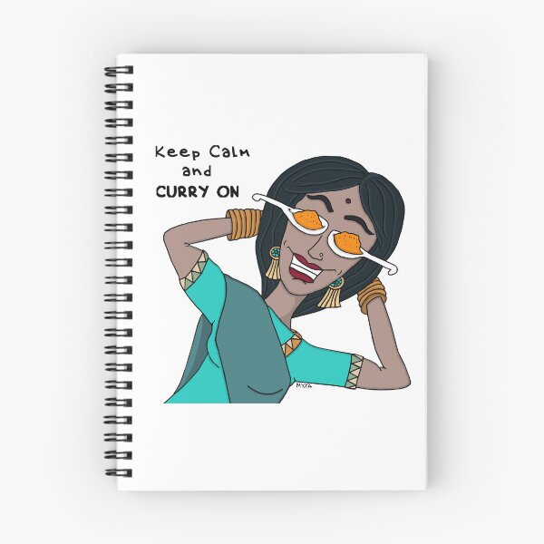 Item preview, Keep Calm and Curry On – Funny Spicy Girl Pun designed and sold by MyxaART.