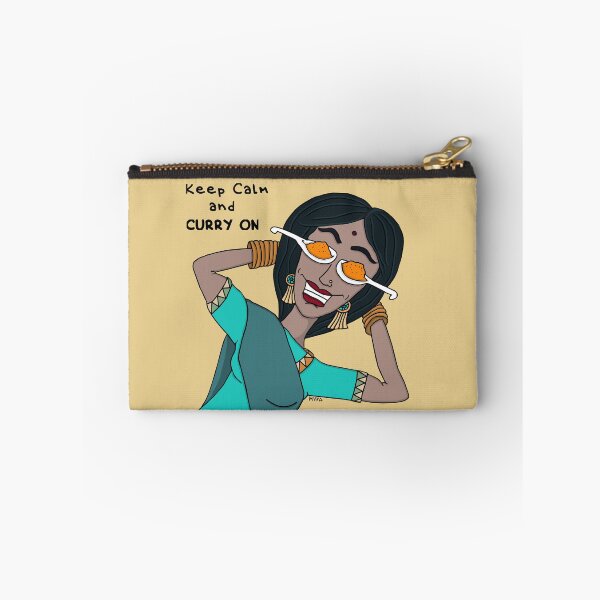 Item preview, Keep Calm and Curry On – Funny Spicy Girl Pun designed and sold by MyxaART.