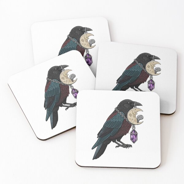 Item preview, Amethyst Crystal Crow Moonlit Golf Charm Gift designed and sold by IllumeInk.