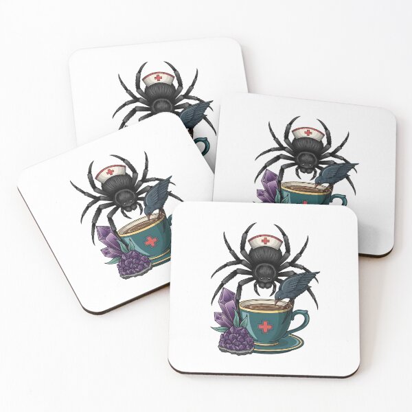 Item preview, Amethyst Crystal Spider Raven Nurse Coffee Cup Gift designed and sold by IllumeInk.