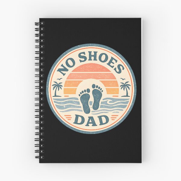 Item preview, Vintage No Shoes Dad Barefoot Beach Sunset Sticker Retro Ocean Waves designed and sold by FestivityFinds.
