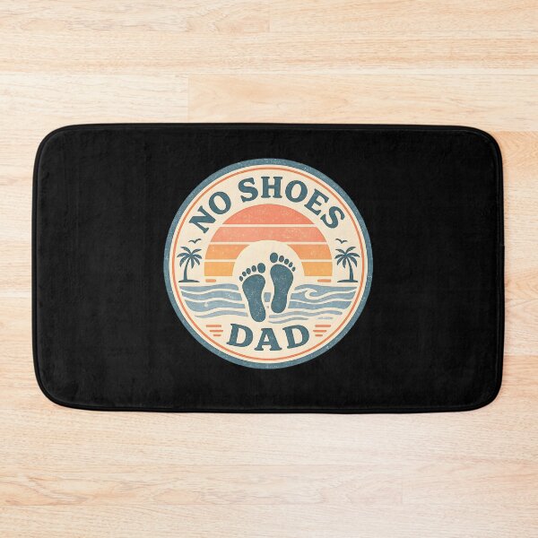 Item preview, Vintage No Shoes Dad Barefoot Beach Sunset Sticker Retro Ocean Waves designed and sold by FestivityFinds.