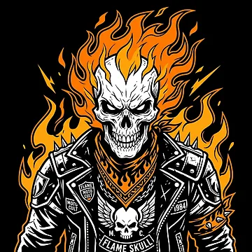 Artwork thumbnail, Ghost Rider Style Skull by Stickersdevelop