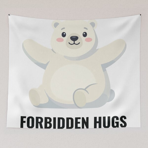 Item preview, Forbidden Hugs Fluffy Polar Bear Danger designed and sold by Petzzz.