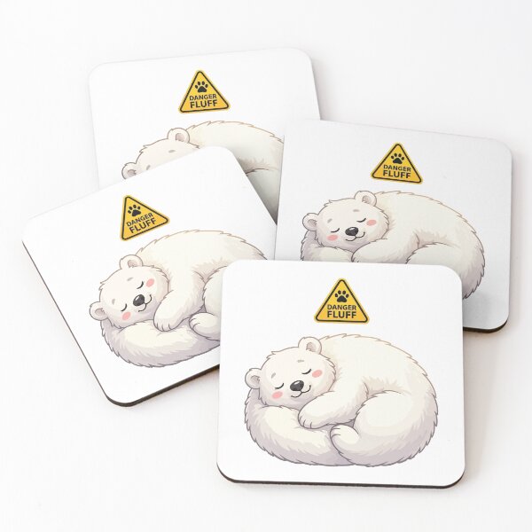 Item preview, Danger Fluff Cute White Polar Bear designed and sold by Petzzz.