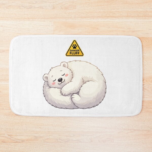 Item preview, Danger Fluff Cute White Polar Bear designed and sold by Petzzz.