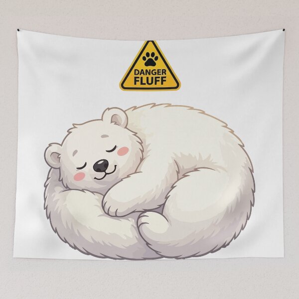 Item preview, Danger Fluff Cute White Polar Bear designed and sold by Petzzz.
