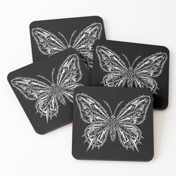 Item preview, Barbed Wire Butterfly designed and sold by Stickersdevelop.