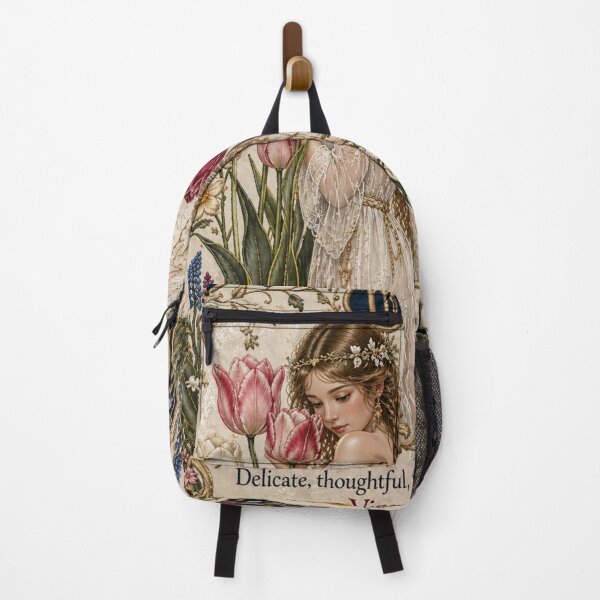 Item preview, Virgo Zodiac Floral Fairy – Medieval Fantasy Embroidery Art designed and sold by doinitzart.