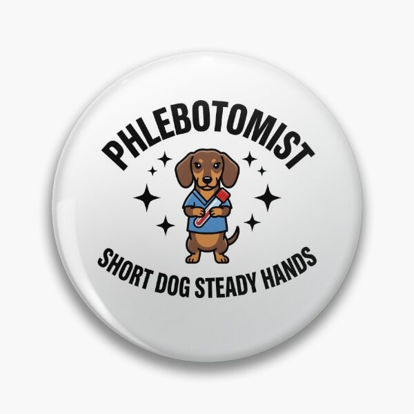 Item preview, Funny Dachshund Phlebotomist Nurse Gift – Short Dog Steady Hands Cute Medical Lab Tech Week Design designed and sold by ClinicalHubs.
