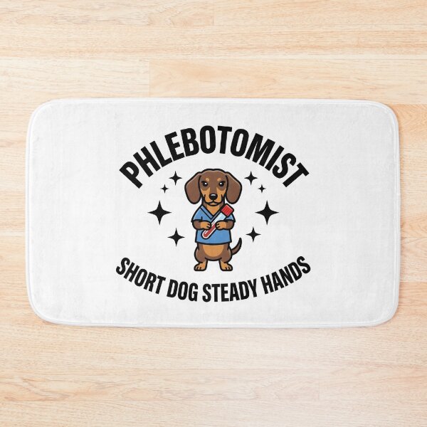 Item preview, Funny Dachshund Phlebotomist Nurse Gift – Short Dog Steady Hands Cute Medical Lab Tech Week Design designed and sold by ClinicalHubs.