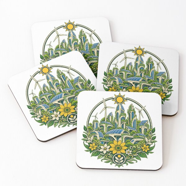 Item preview, The Solar Circle - Solar Punk Art style Badge designed and sold by Unpredictable Fat Cat.