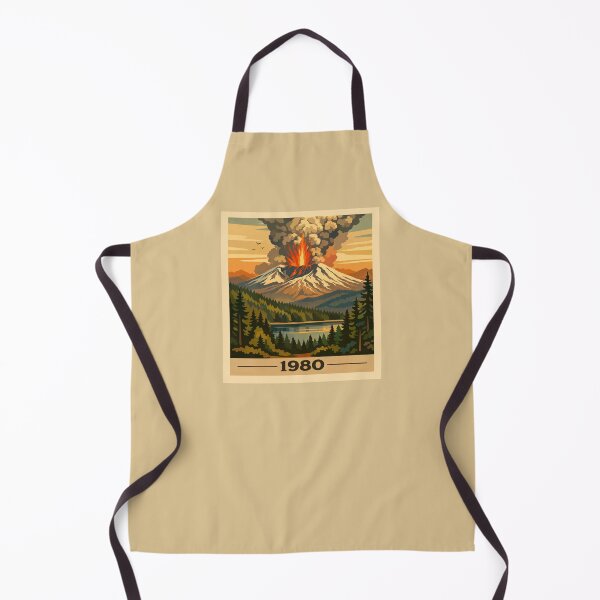 Item preview, 1980 - Mount St. Helens Retro Nature Poster T-Shirt designed and sold by Comfort-shirt.