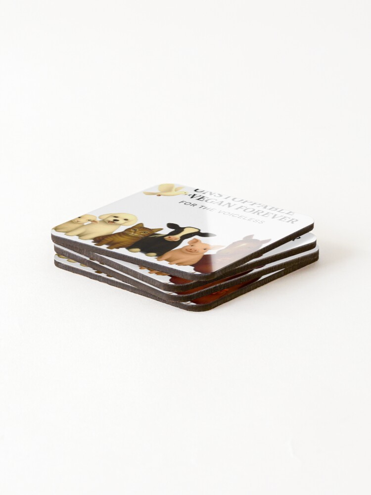 Thumbnail 4 of 5, Coasters (Set of 4), Voice Less designed and sold by RGUVegan.