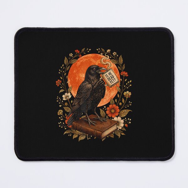 Item preview, Is He Vintage Dead Yet Dark Crow Raven Bird Humor Gothic designed and sold by Jackstudioo.