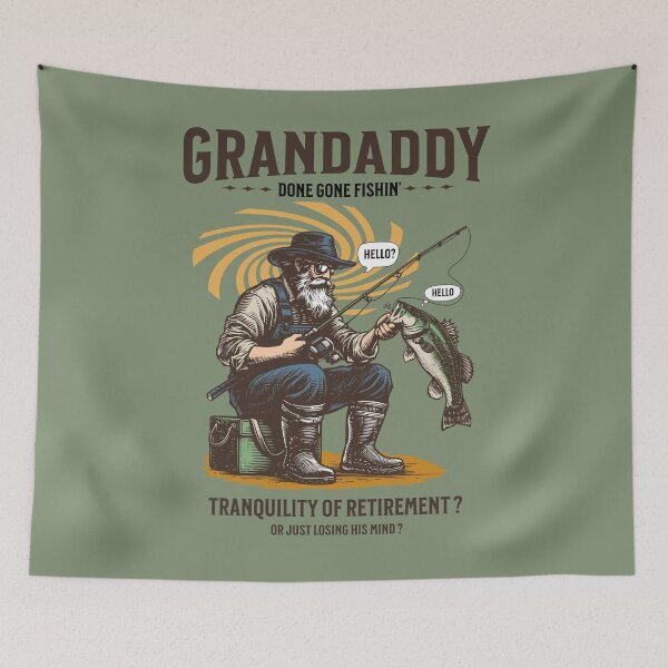 Item preview, Grandaddy Gone Fishin’ – Funny Retirement Fishing Art designed and sold by Comfort-shirt.