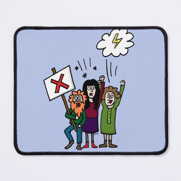 Item preview, Angry Protesters Trio – Funny Quirky People Art designed and sold by MyxaART.
