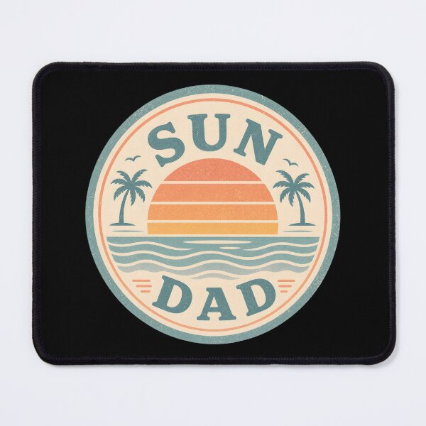 Item preview, Vintage Sun Dad Sunset Beach Sticker Retro Ocean Waves Palm Trees designed and sold by FestivityFinds.