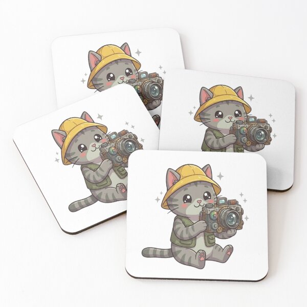 Item preview, Cute Photographer Cat With Camera designed and sold by Ella_Sketch.