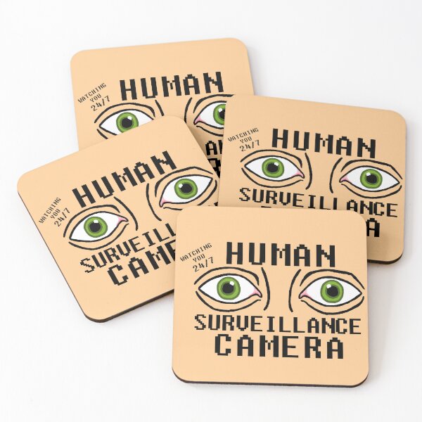 Item preview, Human Surveillance Camera Dry Humor designed and sold by CDPrintsDesigns.