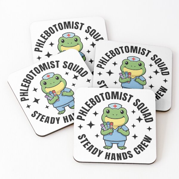 Item preview, Cute Frog Phlebotomist Squad Steady Hands Crew Funny Medical Lab Tech Gift for National Phlebotomist Recognition Week designed and sold by ClinicalHubs.