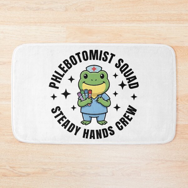 Item preview, Cute Frog Phlebotomist Squad Steady Hands Crew Funny Medical Lab Tech Gift for National Phlebotomist Recognition Week designed and sold by ClinicalHubs.