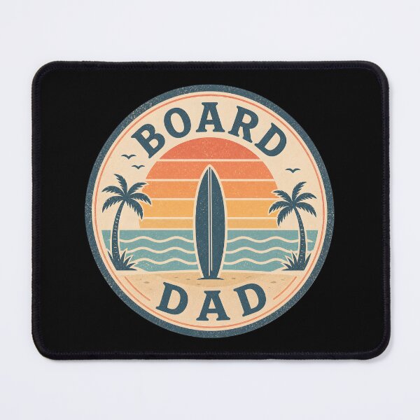 Item preview, Vintage Board Dad Surfboard Sunset Beach Sticker Retro Palm Tree Ocean Vibes designed and sold by FestivityFinds.
