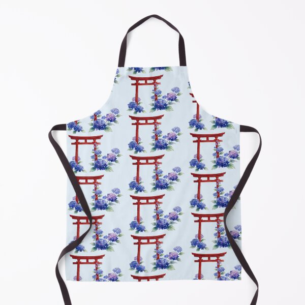 Item preview, Serene Torii Gate and Hydrangeas in Rainy Season designed and sold by SakuraMarket26.