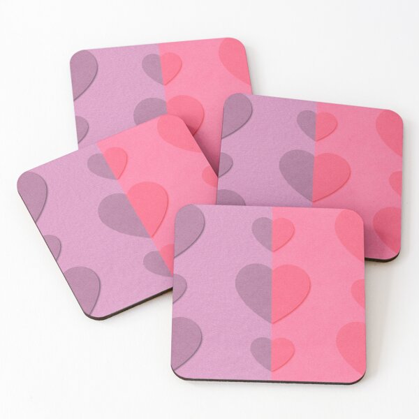 Item preview, Pink Split Tone Heart Pattern Aesthetic designed and sold by IntelliMindDesigns.