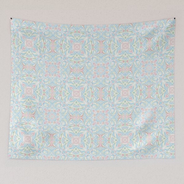 Item preview, Pastel Vintage Floral Tile Pattern | Boho Arabesque Ornament designed and sold by FashioonTrends.