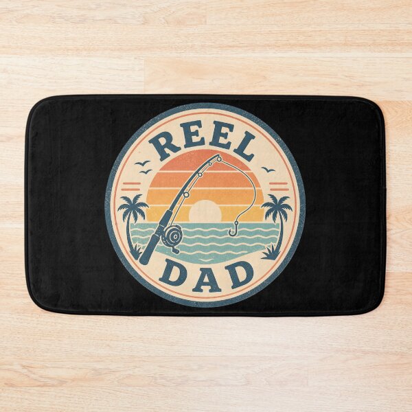 Item preview, Vintage Reel Dad Fishing Sunset Beach T-Shirt Retro Ocean Palm Trees Design designed and sold by FestivityFinds.