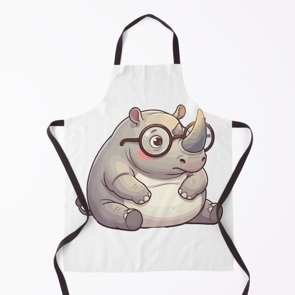 Item preview, Near Sighted Chubby Unicorn Funny Rhinoceros With Glasses designed and sold by Petzzz.
