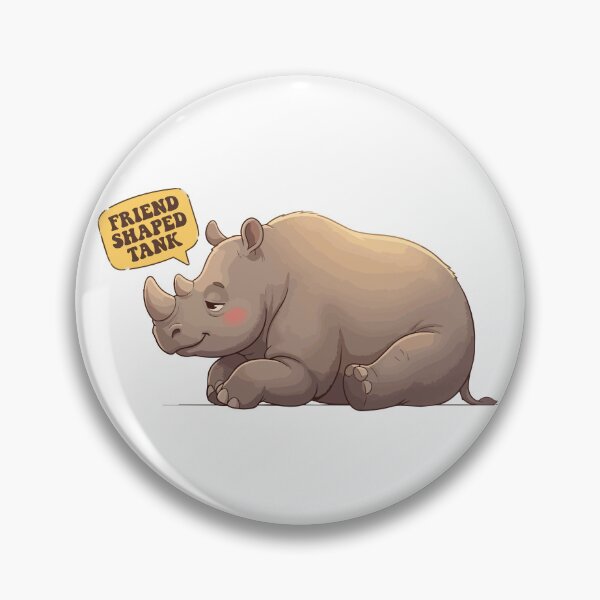 Item preview, Friend Shaped Tank Funny Chubby Unicorn Rhinoceros designed and sold by Petzzz.