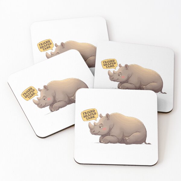 Item preview, Friend Shaped Tank Funny Chubby Unicorn Rhinoceros designed and sold by Petzzz.