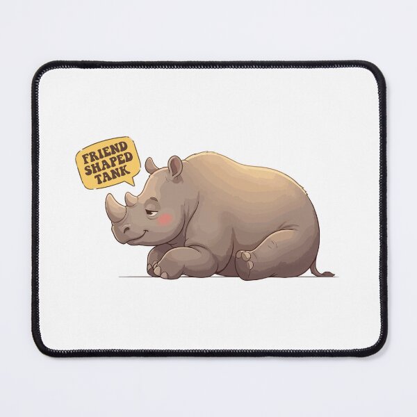 Item preview, Friend Shaped Tank Funny Chubby Unicorn Rhinoceros designed and sold by Petzzz.