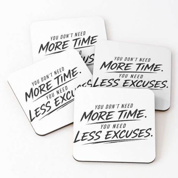 Item preview, Motivation Quote Typography | You need fewer excuses designed and sold by Nyra Studio.