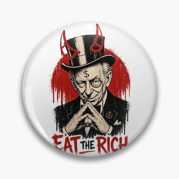 Item preview, Eat The Rich Print / Rothchild anti capitalism  designed and sold by Thehatinthecat.
