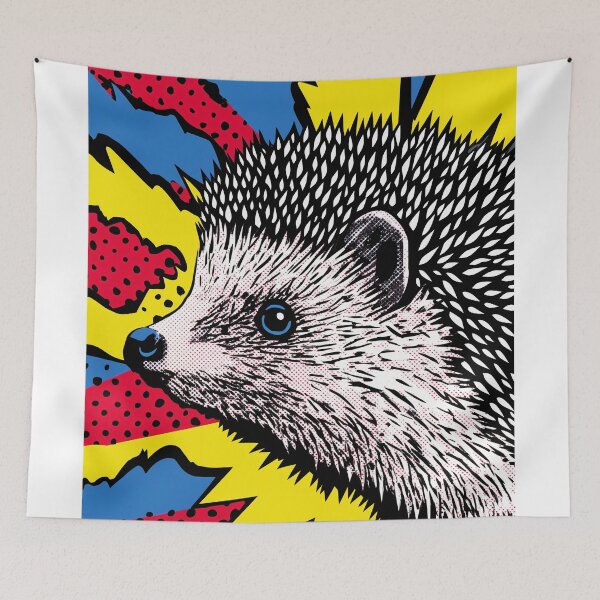 Item preview, Colorful Hedgehog in Pop Art Style designed and sold by lautir.