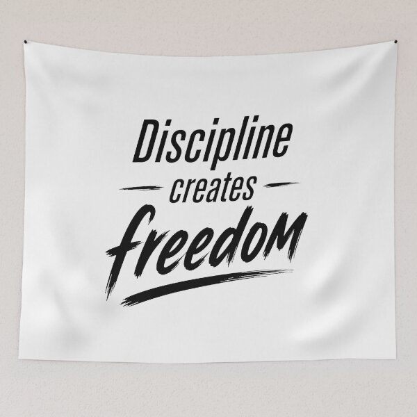 Artikelvorschau, Motivation Quote Typography | Discipline creates freedom entworfen und verkauft von Nyra Studio.