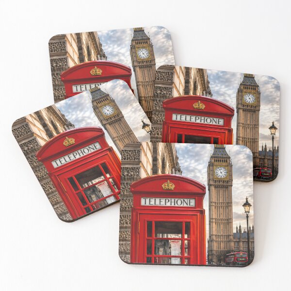 Item preview, London Red Telephone Box with Big Ben – Classic UK Street Scene designed and sold by Sybille-Yates.