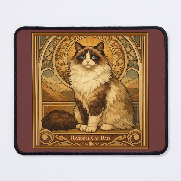 Item preview, Ragdoll Cat Dad – Elegant Vintage Style Art Nouveau Illustration Gift designed and sold by Comfort-shirt.
