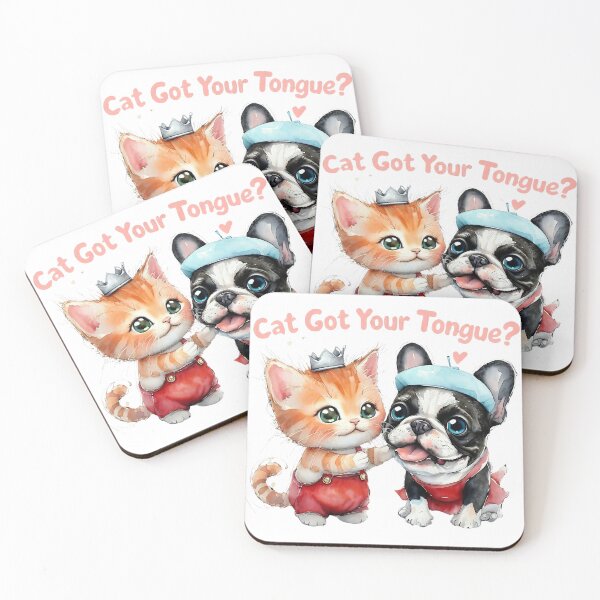 Item preview, Cat Got Your Tongue? - Funny Literal Idiom Art designed and sold by ArtisticDesignsbyLinda.