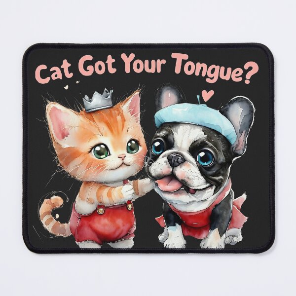 Item preview, Cat Got Your Tongue? - Funny Literal Idiom Art designed and sold by ArtisticDesignsbyLinda.
