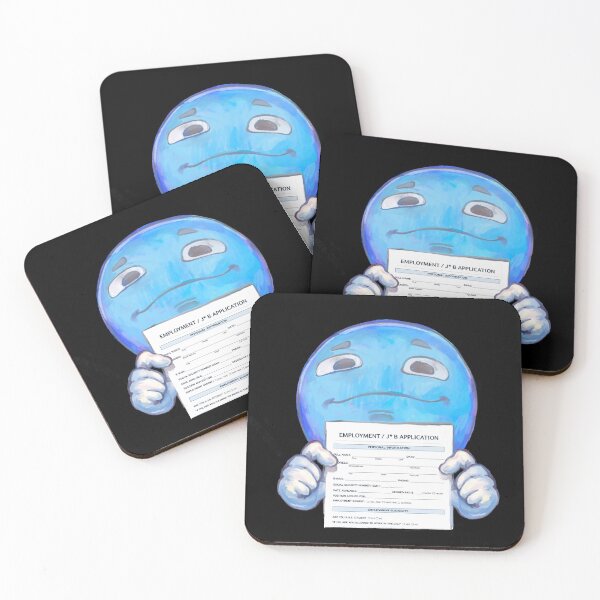 Item preview, Sad Emoji Holding CV Job Mood designed and sold by doinitzart.
