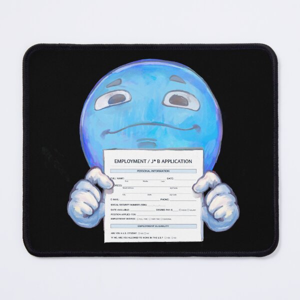 Item preview, Sad Emoji Holding CV Job Mood designed and sold by doinitzart.